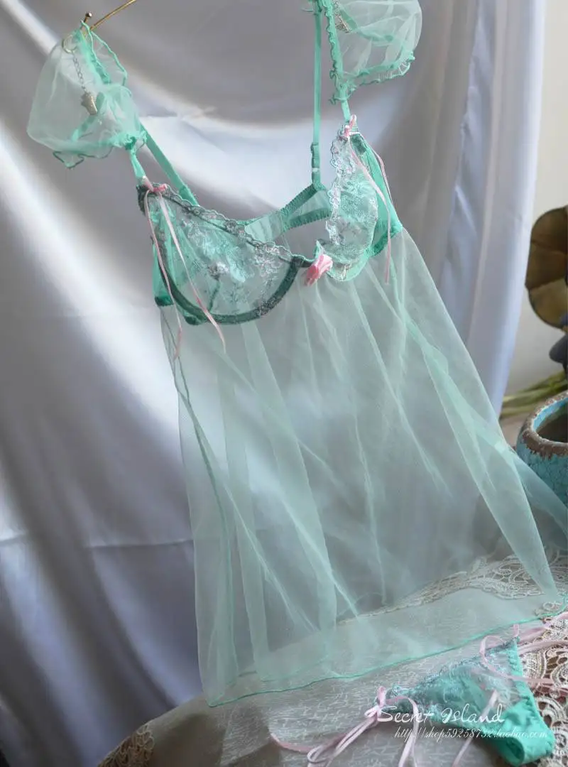 Женская Милая Ночная рубашка в стиле принцессы тонкое ультракороткое