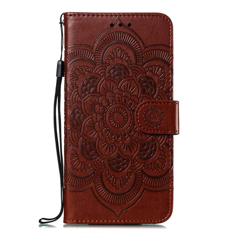 Brown Роскошный 3D чехол Мандала для samsung Galaxy A2 Core A10 A30 A40 A50 A60 A70 откидная крышка кожанный кошелек телефонные чехлы для samsung A20e - Цвет: Brown