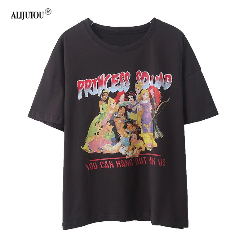 Модная футболка принцессы для женщин коллекция 2019 года сезон лето короткий рукав