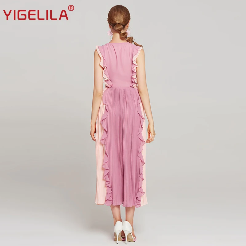 Платье YIGELILA женское длиной до щиколотки модное приталенное вечернее платье в