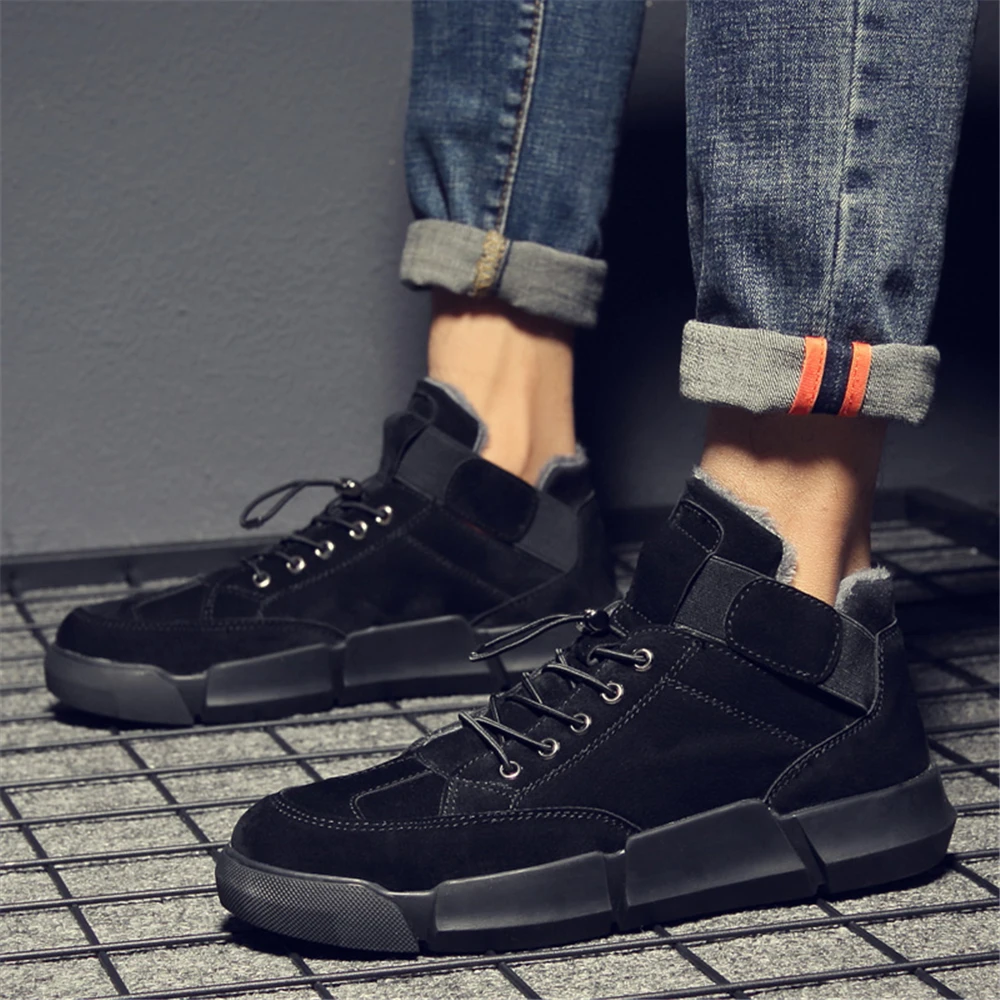 Мужская обувь модные мужские зимние ботинки искусственные плюшевые кроссовки |