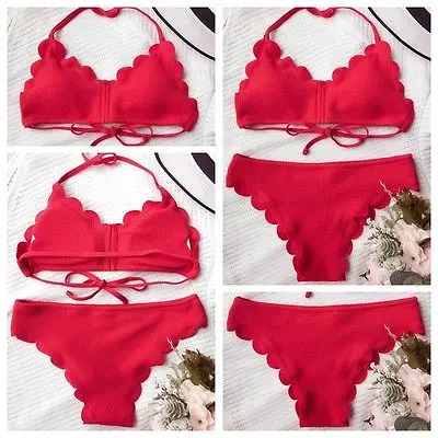 Модные клейкая лента для Для женщин купальный костюм с мягкими чашками пляжный