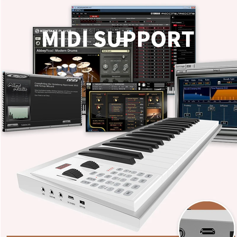 Za o портативный 61 /88 ключ многофункциональная midi bluetooth countrol электронная пианино