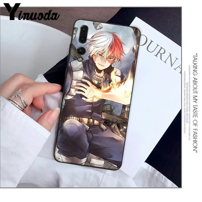 Yinuoda my hero academia Shoto Todoroki Soft Silicone black Phone Case for Haiwei P10 plus Honor 9 10 View Mate Coque Shell | Мобильные