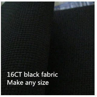 Fabric 150X50cm Cross Stitch Aida Cloth Canvas 16CT Black Or Make Any Size | Дом и сад