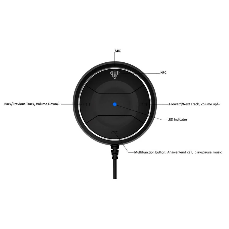KOOYUTA Handsfree прикуриватель Магнитная база Bluetooth автомобильный комплект MP3 3,5 мм AUX аудио музыкальный приемник адаптер двойной USB зарядное устройство