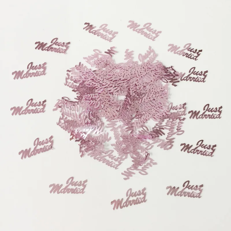 Розовые конфетти из фольги в форме сердца 15 г | Дом и сад