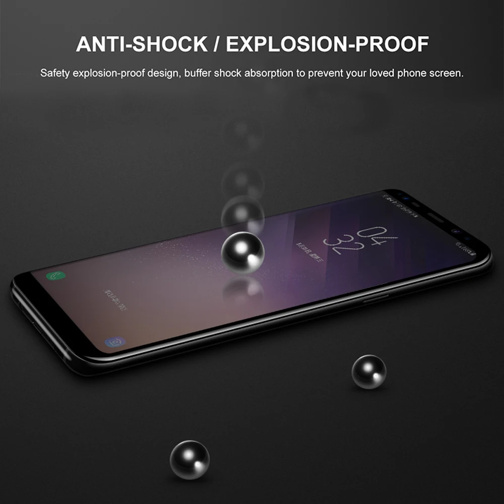 Защита экрана для Samsung Galaxy S9 Plus закаленное стекло с полным покрытием 3D изогнутая