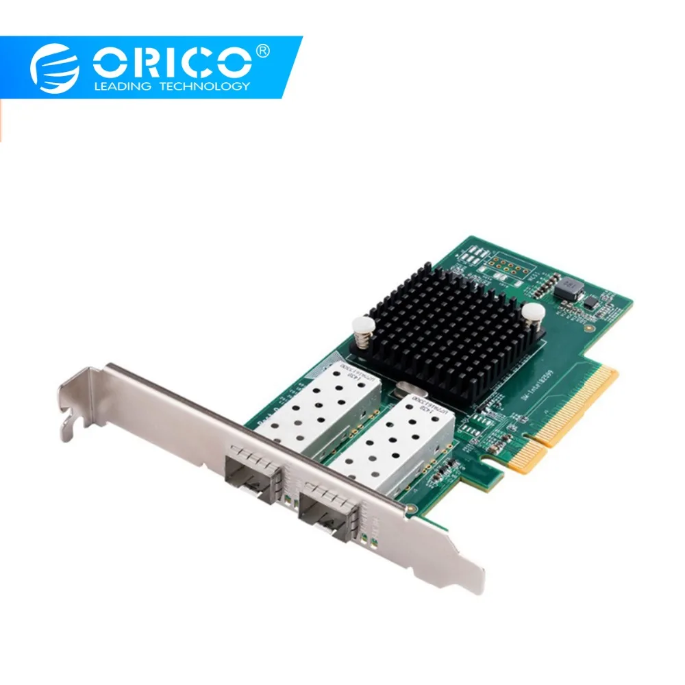 ORICO PCIE 2 Порты и разъёмы 10 гигабитный сетевой адаптер INTEL82599ES чип PCI-Express сетевой карты совместим с X16 слот переключатель для Win7