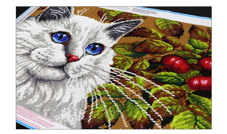 Meian,Full,Diamond Embroidery,Animal,Cat,5D,Diamond Painting,Cross Stitch,3D,Diamond Mosaic,Needlework,Crafts,Christmas,Gift