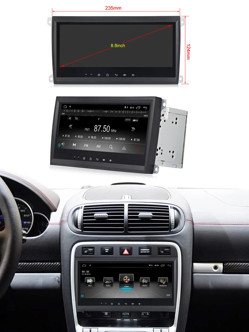 Новинка! Android 9,1 2+ 32G автомобильное радио для Porsche Cayenne S GTS 2003-2010 мультимедийный плеер wifi Аудио FM BT RDS USB gps навигация