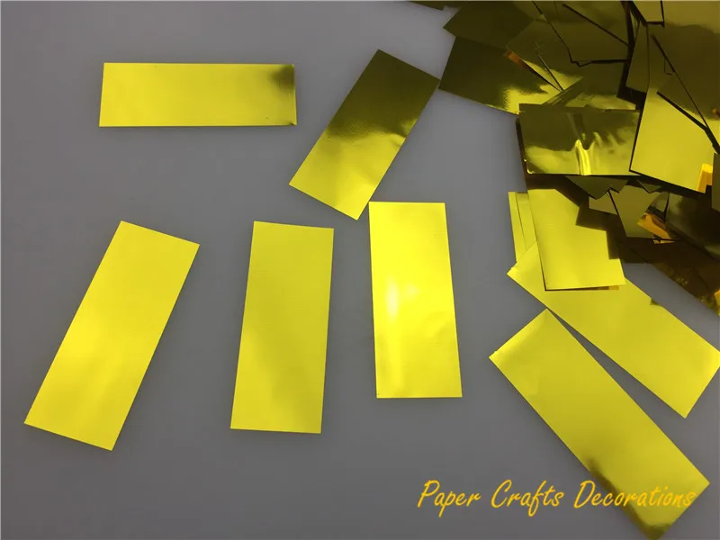 Квадратные конфетти из ПВХ с металлическим покрытием 20 х50 мм|confetti for wedding|confetti