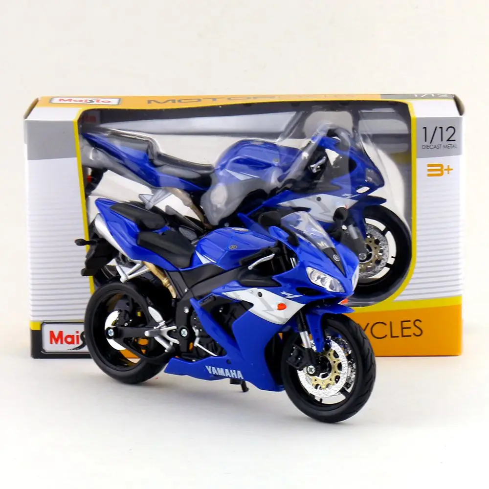 Модель мотоцикла Maisto/масштаб 1:12/имитация под давлением/модель YAMAHA YZF R1