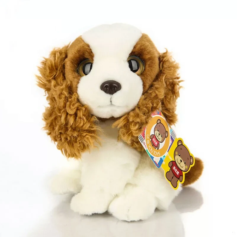 

Lifelike Cocker Spaniel Dog Plush Toys Cute Big Eyed Dog Puppy Stuffed Animal Toy Soft Kids Toys Birthday Gifts