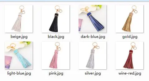 pick 8 colors Epackfree 6 шт. Дамские туфли из PU искусственной кожи брелки Ленточки брелок автомобиль сумка круг брелоки кулон держатель подарок сумка висит пряжки - Цвет: pick 8 colors
