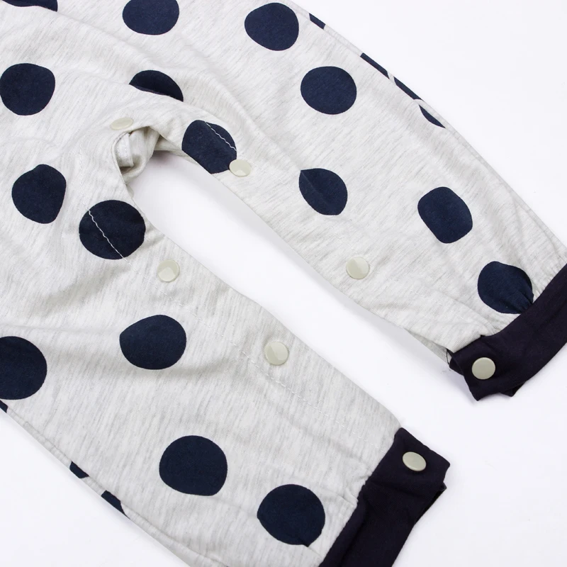 Детские комбинезоны с длинным рукавом в горошек из коровы унисекс для малышей
