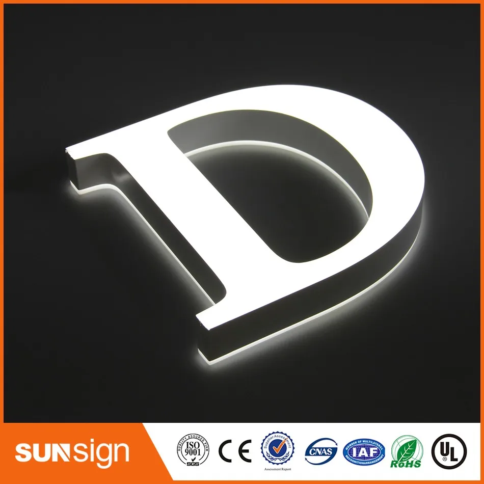 На заказ маленький размер led акриловые мини буквы двухсторонние светящиеся знаки