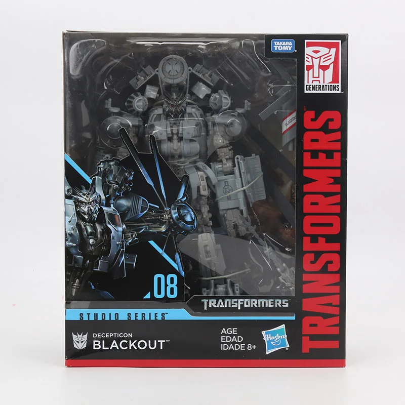 22 см Трансформеры игрушки студия серии возраст выгорания 07 Гримлок 08 Decepticon плотные ПВХ Фигурки Коллекционная модель - Цвет: 08 BLACKOUT