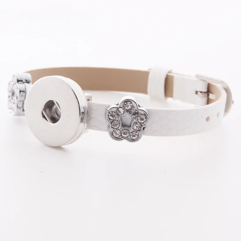 Браслеты из искусственной кожи для мужчин и женщин металлические застежки