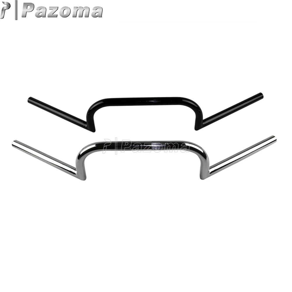 7/8 &quotили 1&quot Хром Черный мотоцикл Clubman руль 22 мм/25 мм ручки для Harley Triumph Chopper Bobber