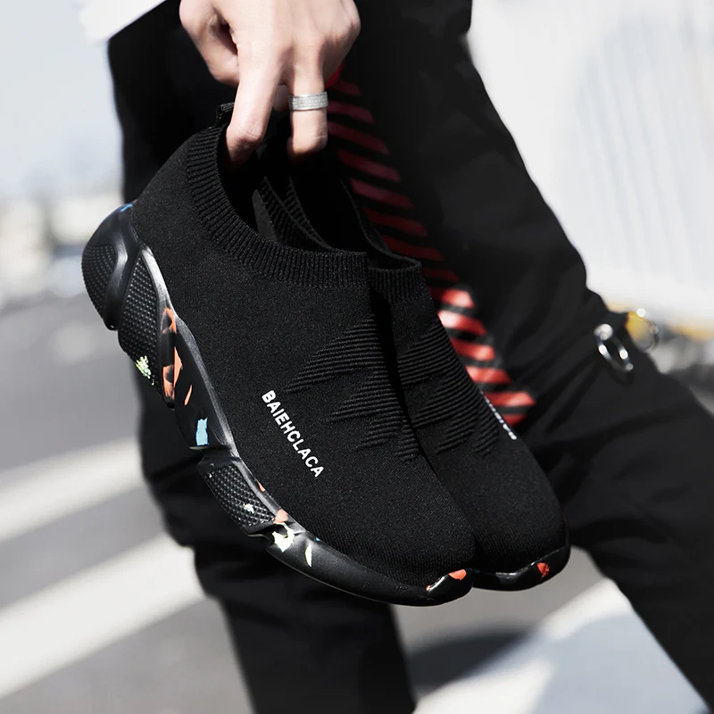 Мужские яркие женские осенне-зимние носки кроссовки обувь для бега мужская