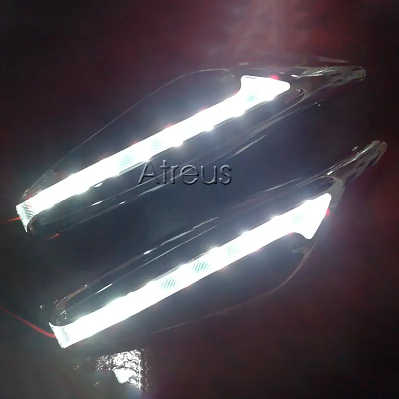 Atreus Автомобильный светодиодный руля фары поворотники Лампа для Honda civic 2006-2011 Abarth Land Rover Ford focus 2 3 mondeo mk4 - Испускаемый цвет: White