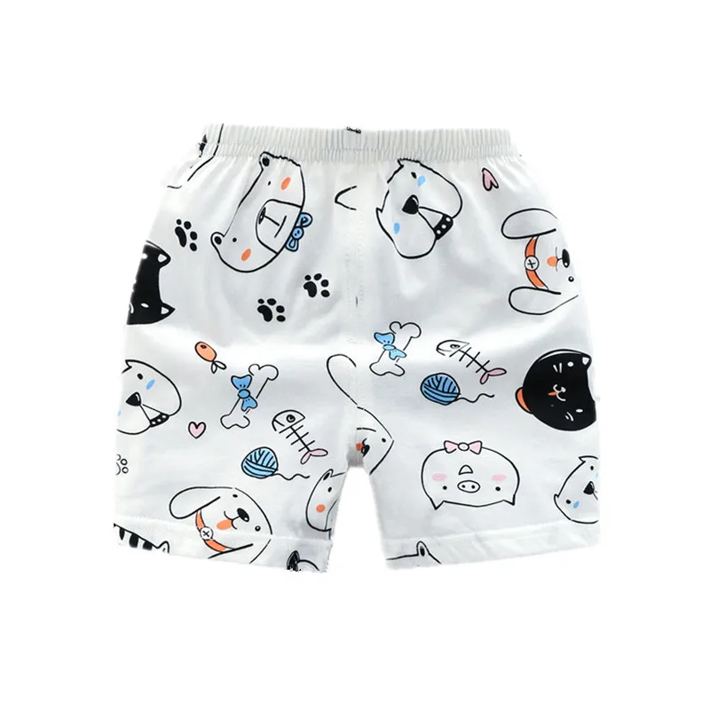 Летние милые шорты с мультяшным принтом для маленьких девочек штаны из 100% хлопка
