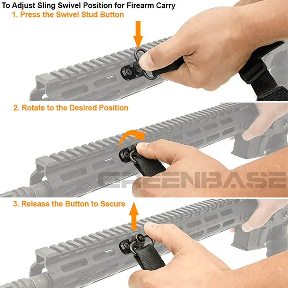 Greenbase KEYMOD& M-LOK, совместимая стропа, стандартный QD, Вертлюг, адаптер, прикрепить к MLOK Key mod, Handguard system