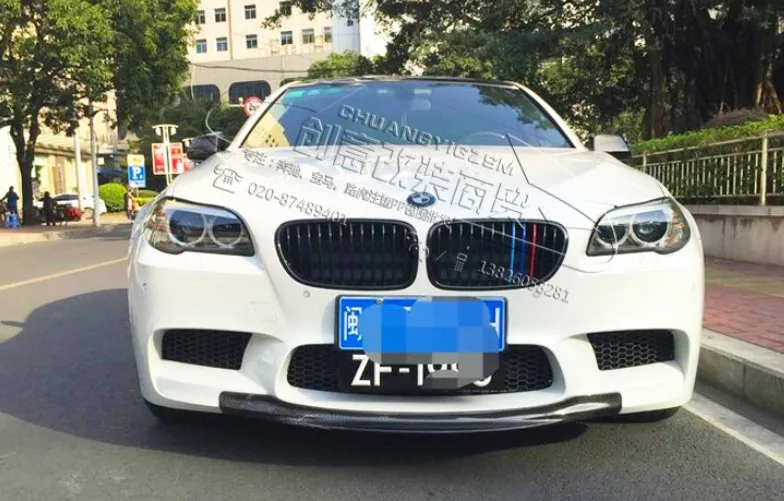 Спойлер для бампера BMW 5 Series F10 M5 2012.2013.2014.2015.2016.2017 углеродное волокно передние