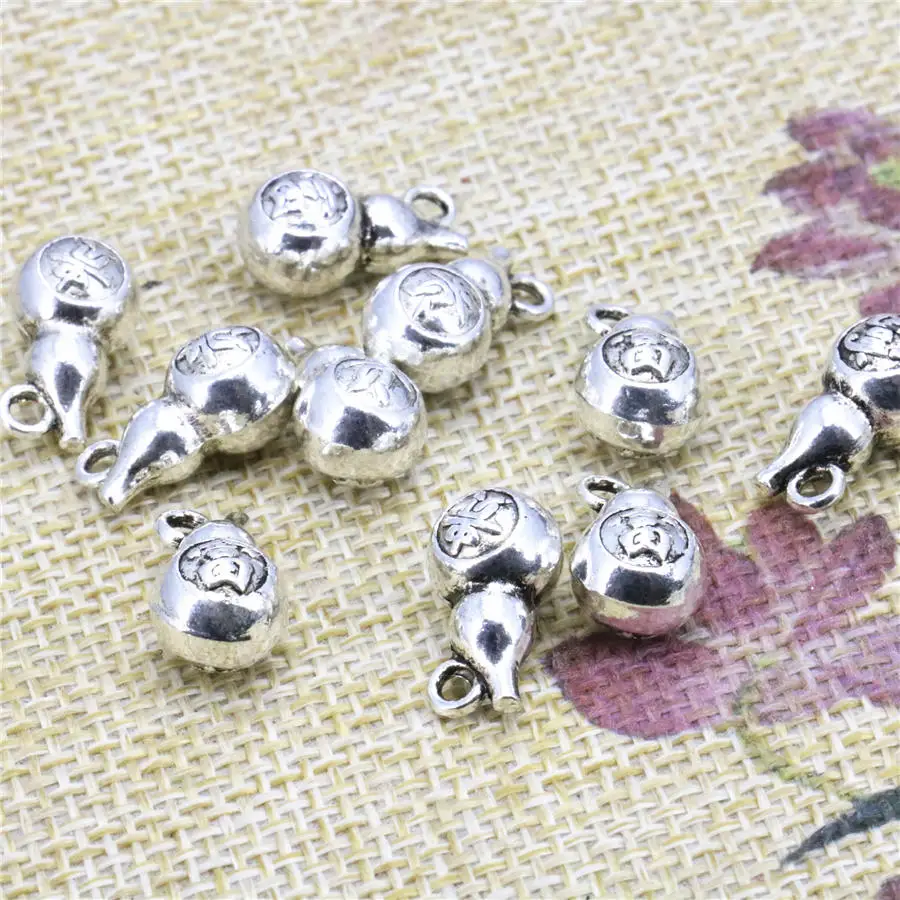 New 10PCS Copper Gourd-Shape Lucky DIY Loose Finding Beads Accessories Crafts Jewelry Making Design 8x15mm Women Girls Gifts | Украшения и