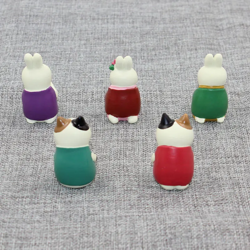 Фигурки в стиле zakka миниатюрные кавайные украшения виде кролика декоративные
