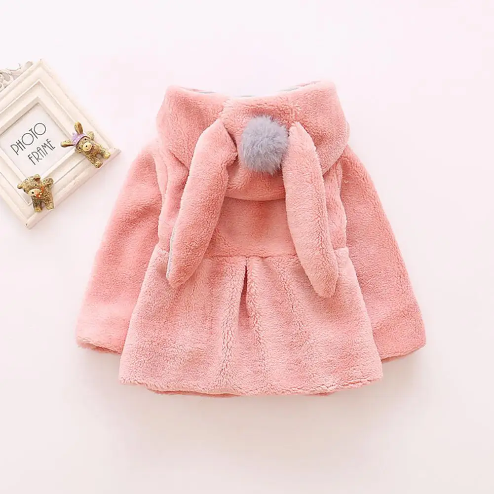 Kidlove BabyGirl свитер с кроличьими ушами теплые пальто кардиган Топы милый мультфильм