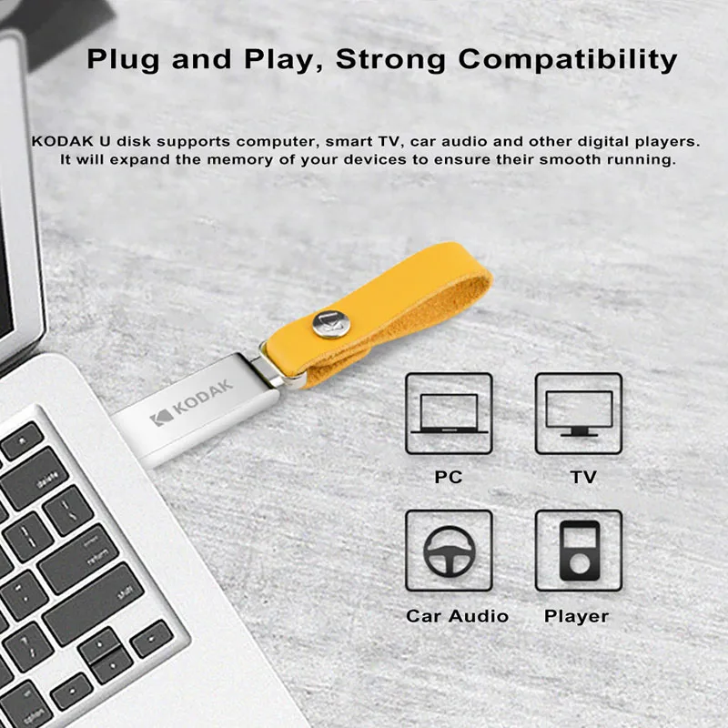 Kodak флеш-накопитель USB 3.1K123 16 Гб металлический 32 usb 128 ГБ Флешка 64 3 0 запоминающий