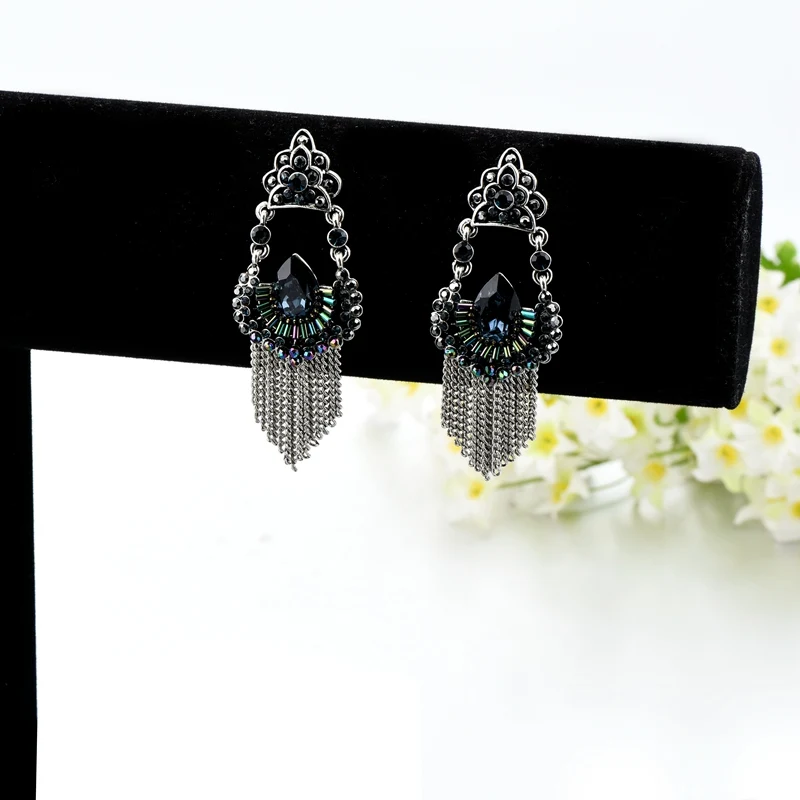 CHICVIE трендовые эффектные Висячие серьги для женщин серебристого цвета с