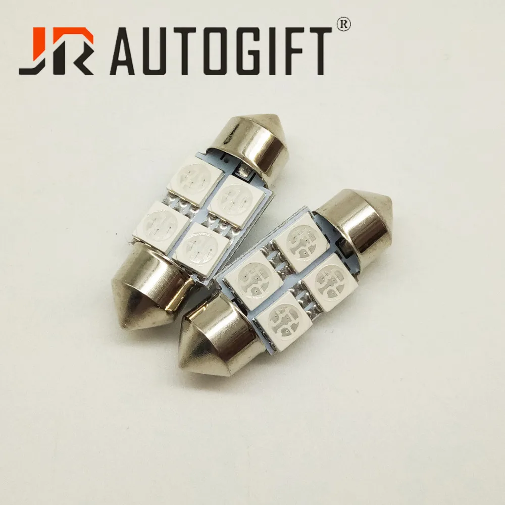 10 шт. гирлянда 5050 4 smd 31/36 мм автомобиля светодиодный светильник 24V 12V белый/синий/красный ft C5W 5050 авто интерьерные лампочки двери Doom светильник стайлинга автомобилей