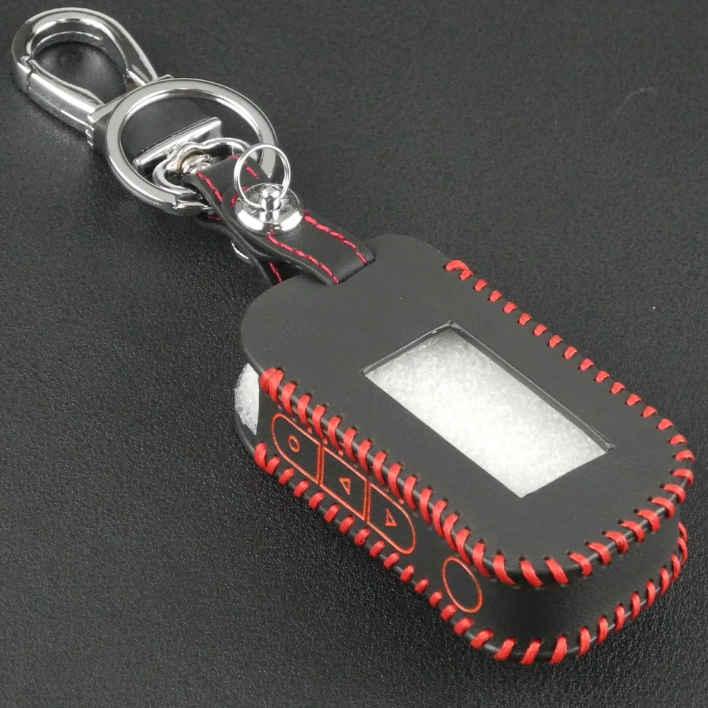 Удаленный 3 пуговицы ключи чехол кожаный безопасности автомобиля 2 полосная