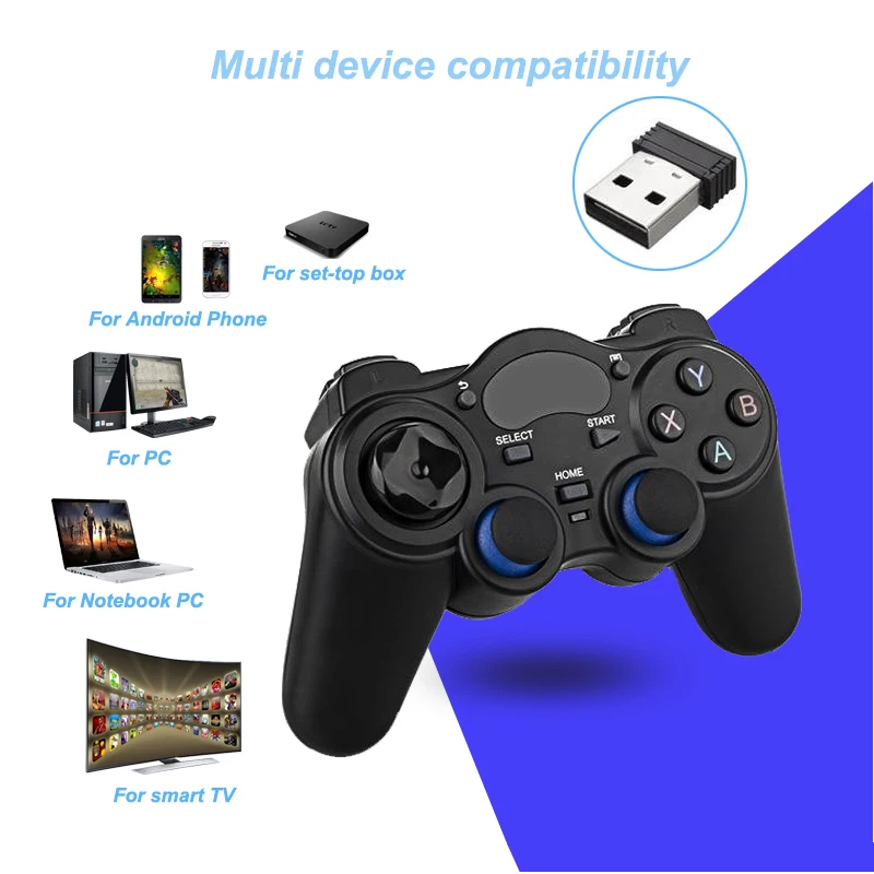 Игровая консоль джойстик игровой коврик 2,4 ГГц беспроводной игровой контроллер геймпад подходит для Android/стола/ТВ-бокса/Smart tv и для ПК PS3