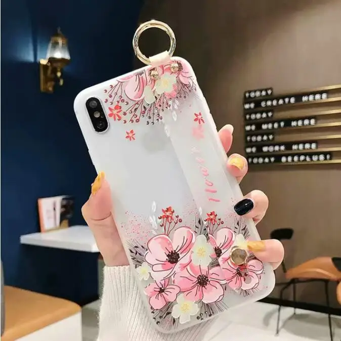 Ourdeals карамельный цвет на запястье цепочка чехол для телефона для iphone 8 6 6s plus XS MAX X мягкий чехол для iphone 7 Чехол для XR чехол Cuque - Цвет: Золотой