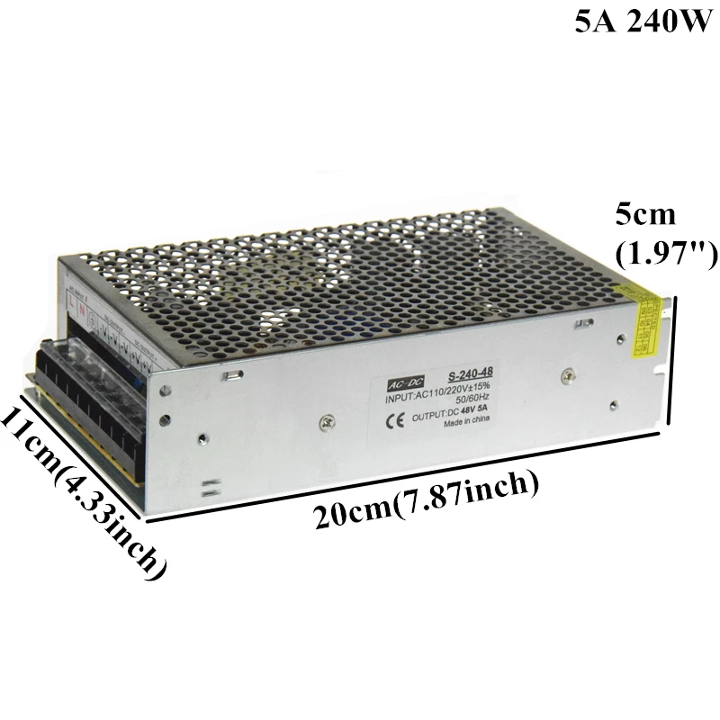 AIFENG импульсный источник питания AC 220V 110V к DC48V 5A 240W 7.5A 360W Led Драйвер переключатель