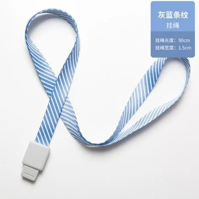 gray blue strip 2 шт./лот выдвижной ремешок для имени бейджа ID держатель для карт банк Кредитная карта Buss карта лыжный Пасс выдвижной ремешок на шею - Цвет: gray blue strip
