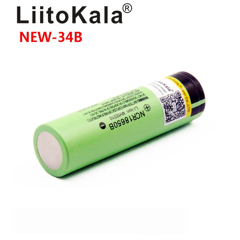 Liitokala 100% оригинал 4 шт. 3 7 в 18650 батарея NCR18650 34B литий-ионная аккумуляторная 3400 мАч