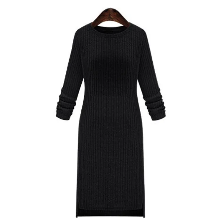 Women's Dress Ribbed and thickened slim Dresses | Женская одежда