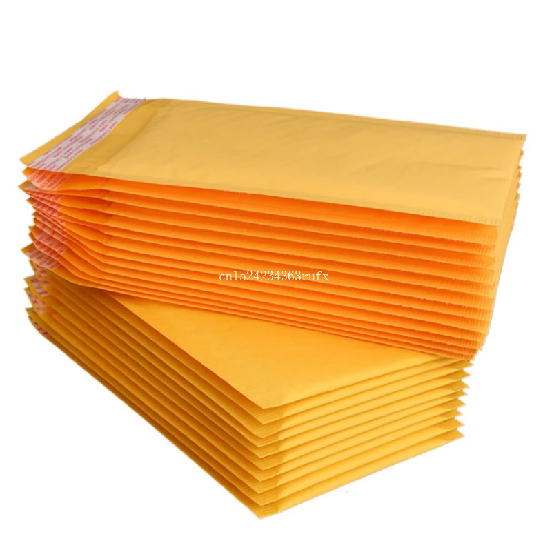 500pcs Paper Bags Packages Kraft Papers Bubble Foam Mailers Padded Envelopes Package for Gift Wholesale | Дом и сад