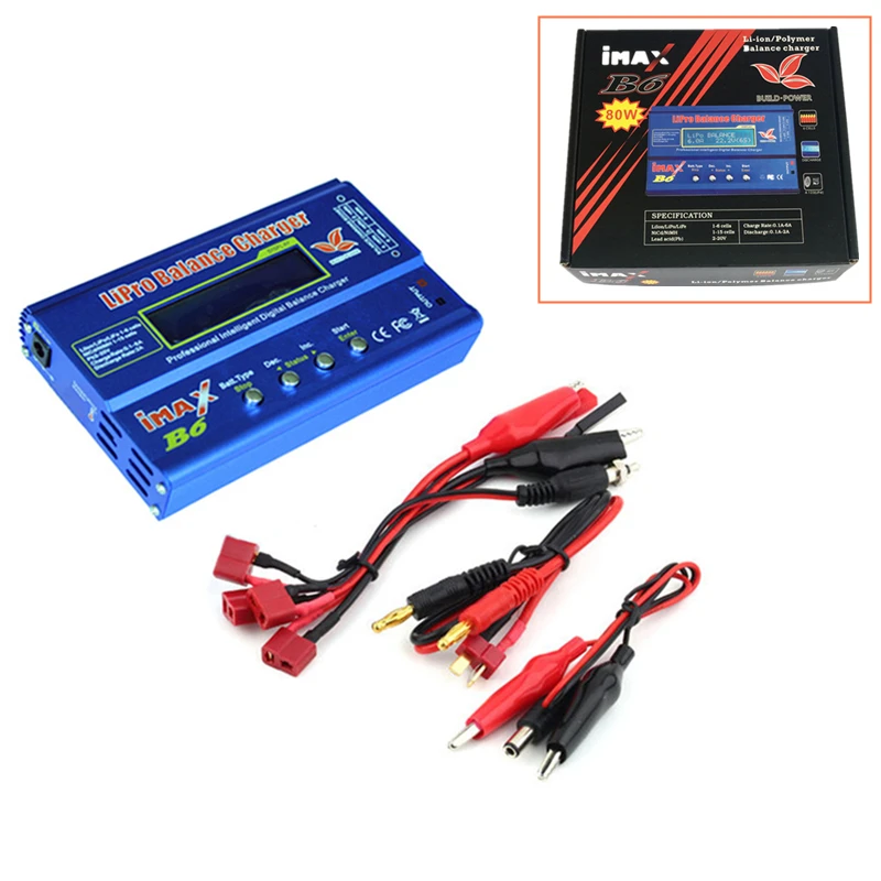 80 Вт RC Lipo iMAX B6 баланс зарядного устройства Dis зарядное устройство AC адаптер питания для вертолета самолета NiMh NiCD зарядное устройство