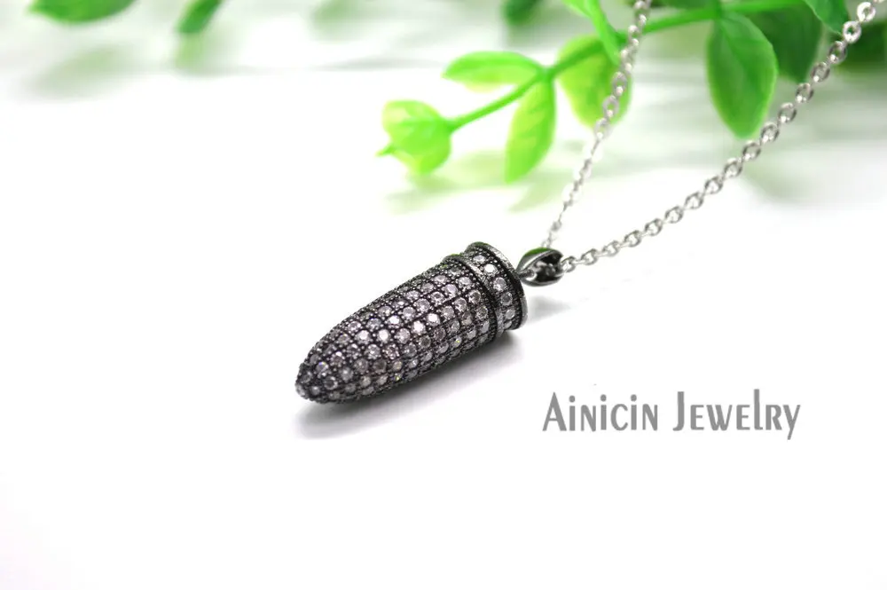 Подвеска с камнями в форме пули серебряная для мужчин и женщин 5 шт.|pendant jewelry|jewelry