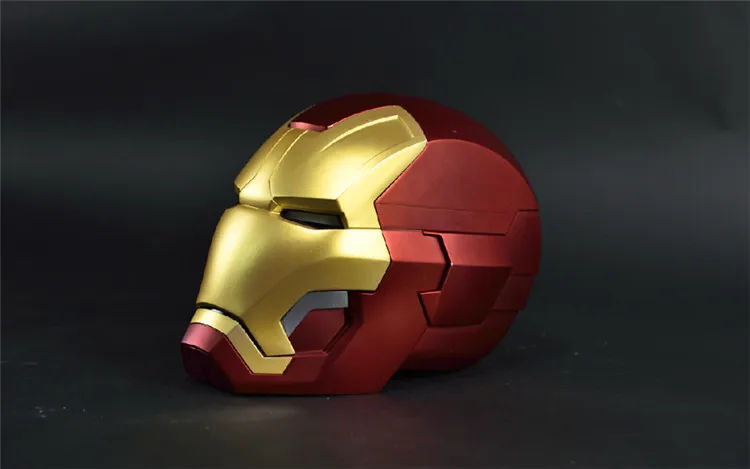 painted Remote Полностью металлический 1/1 масштаб дистанционный и ручной шлем Железный человек 1:1 носимый Tony Stark Mark 42 MK43 косплей маска реквизит светодиодный светильник глаза - Цвет: painted Remote