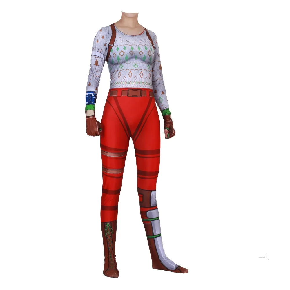 Костюмы для косплея на Хэллоуин день всех святых Epic Games красный NOSED RAIDER zentai