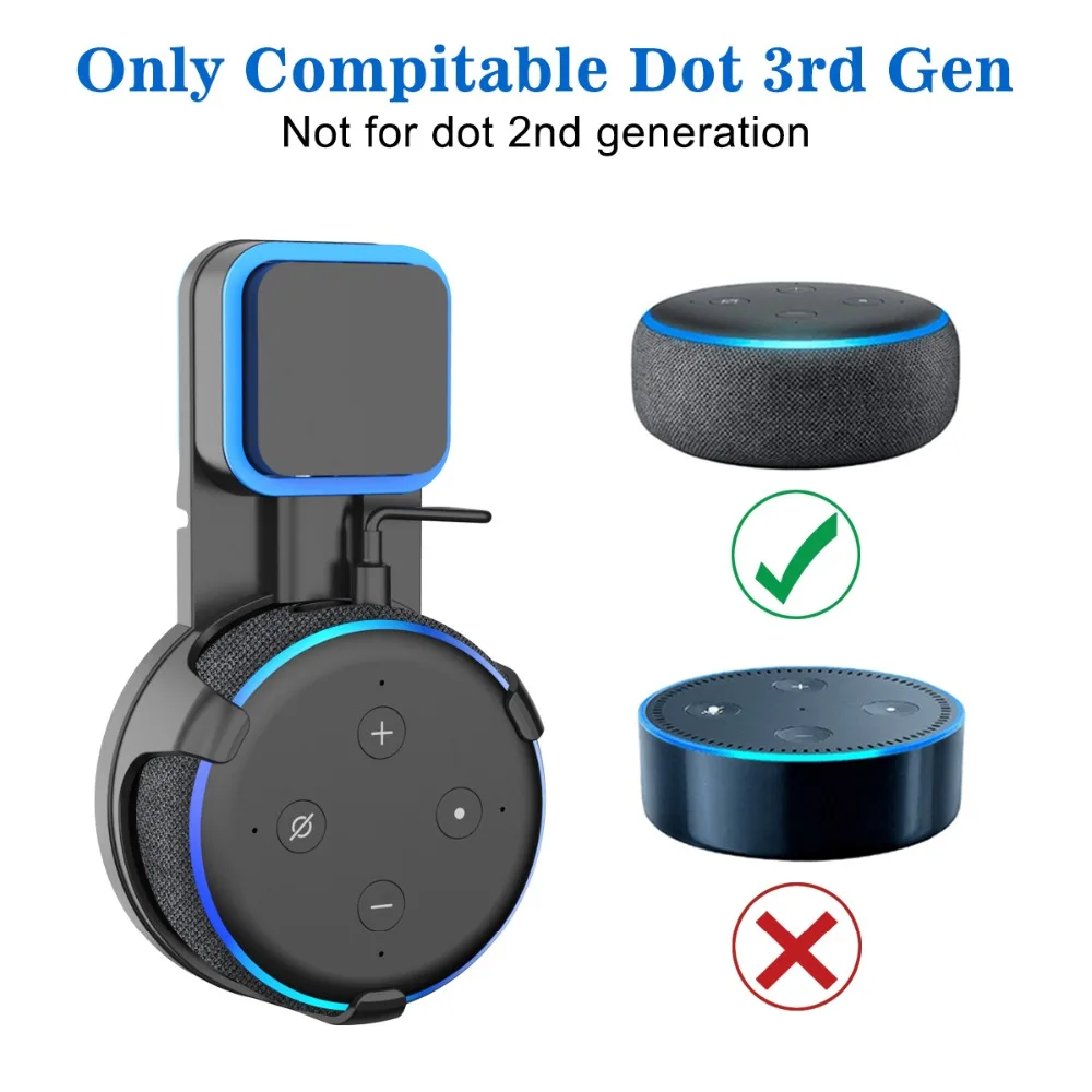 (От нас) 2 в 1 розетка настенное крепление вешалка держатель подставка для Amazon Alexa