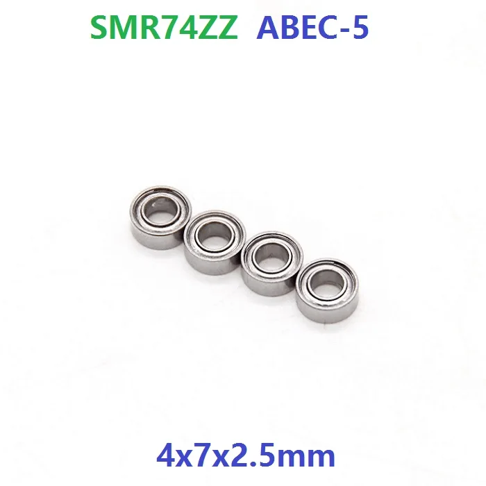50 шт./лот ABEC 5 SMR74ZZ SMR74 ZZ подшипник 4*7*2 мм нержавеющая сталь радиальный