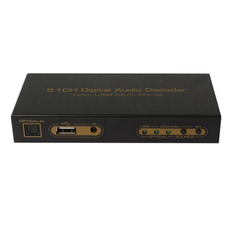 5.1 канала AC3 DTS цифровой аудио конвертер Шестерни Surround Sound Раш декодер с USB Media